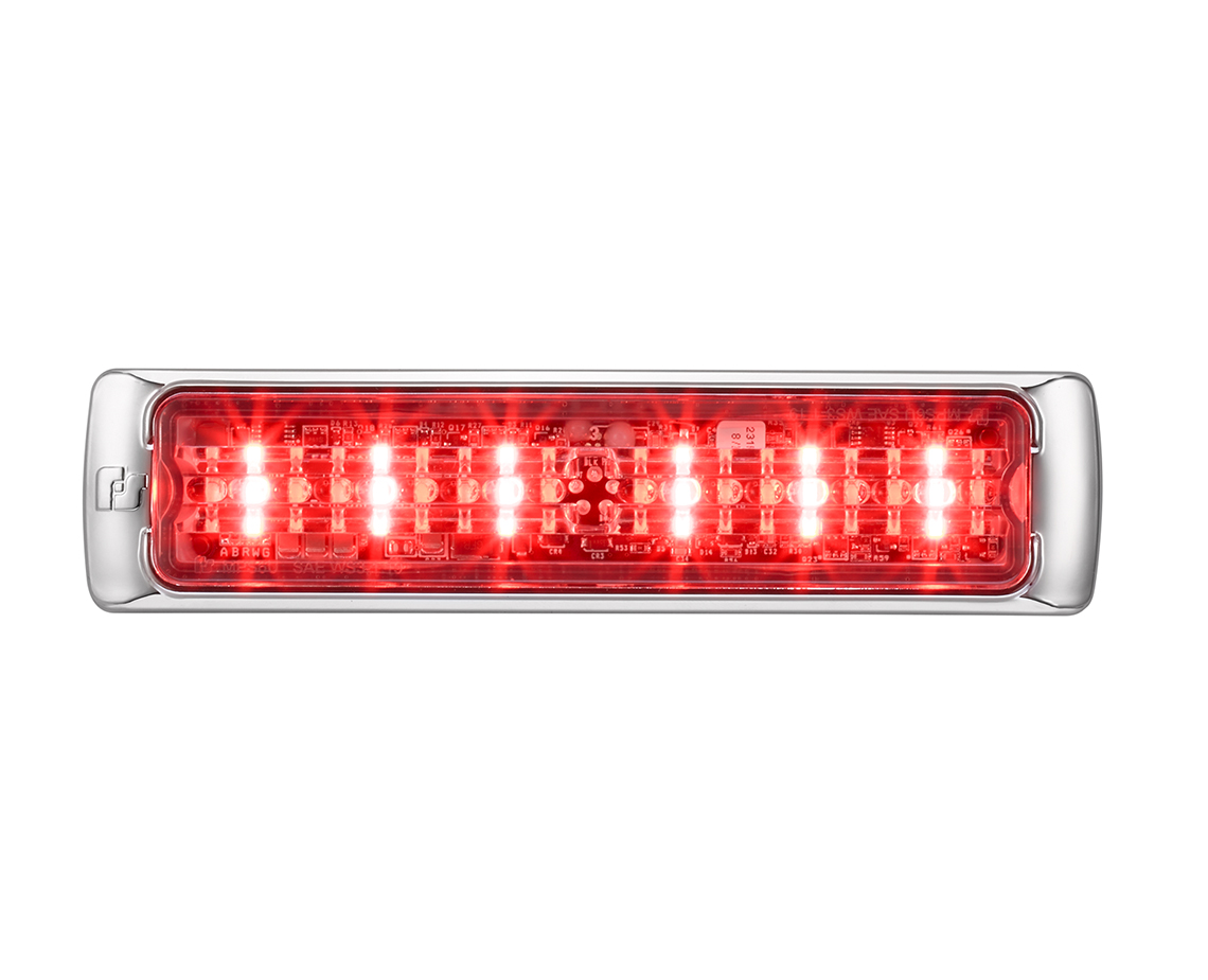 Federal Signal MPS620U-RA MicroPulse Ultra Red/Amber Dual Class 1 12-LED Warning Light 