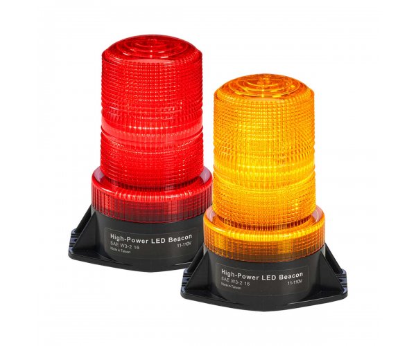 Class 2 Federal Signal 212670-02SB Pulsator 451 LED Beacon Permanent Mount with Short Amber Dome 