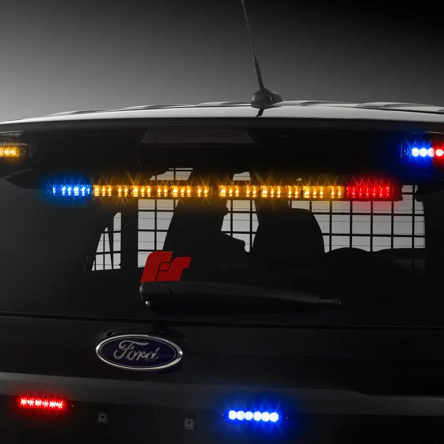 CN SignalMaster on the rear of a Ford Police Interceptor Utility, equipped for directional signaling.