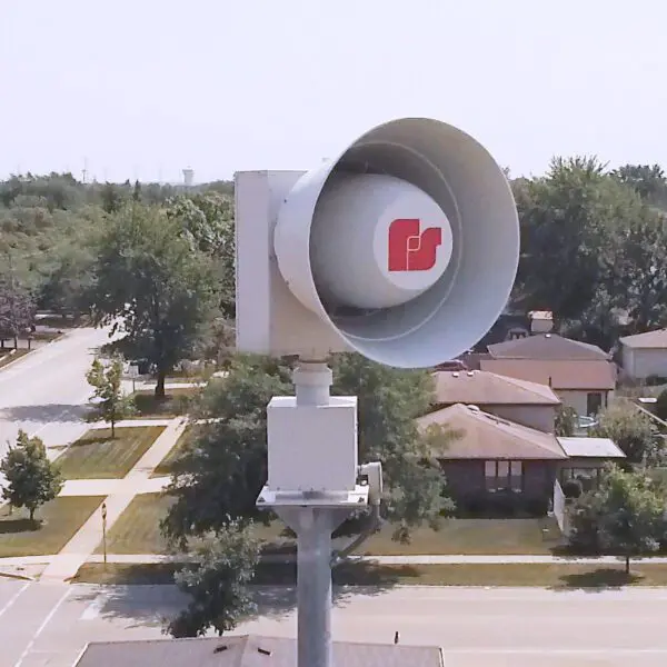 Outdoor warning siren