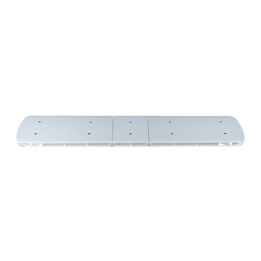 A rectangular, white, multi-sectioned plastic or metal panel with evenly spaced holes, viewed from above on a white background.