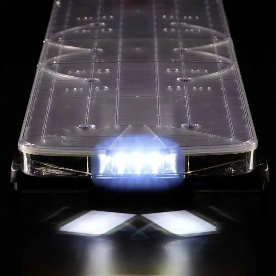 A close-up of the Allegiant® Max Serial Light Bar shows the Alley Light feature.